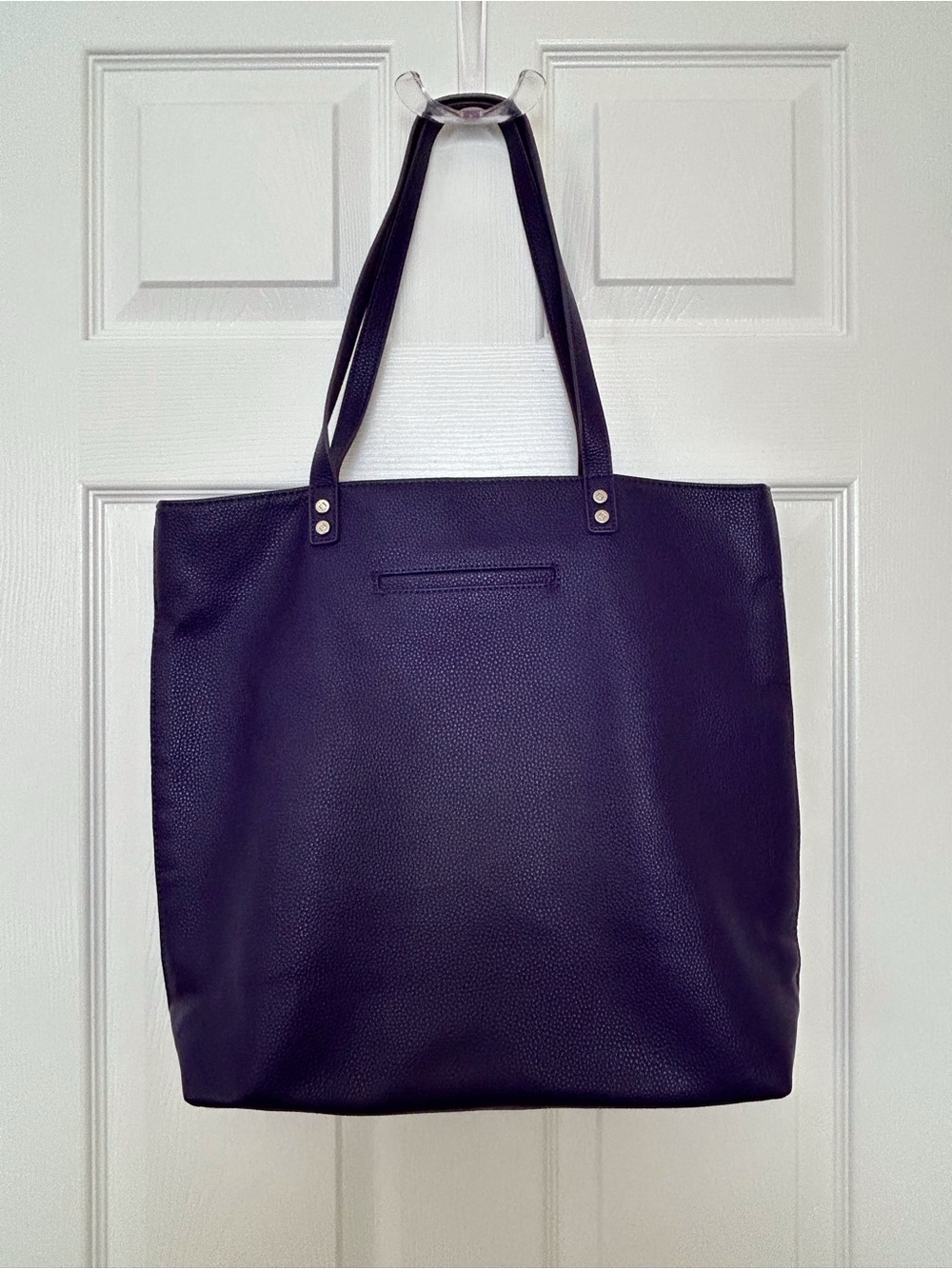 Thirty-One Around Town Tote - Deep Purple Pebble Faux Leather